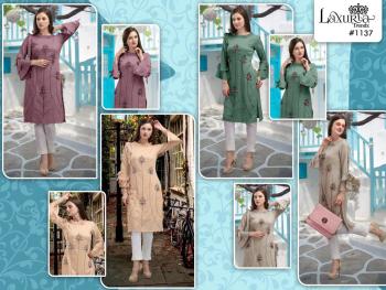 Luxuria trendz Maslin Hand work kurtis with pant wholesaler