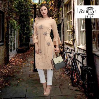 Luxuria trendz Maslin Hand work kurtis with pant wholesaler