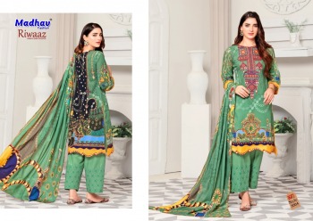 Madhav-Fashion-Riwaaz-Lawn-Cotton-pakistani-Dress-Material-catalog-2