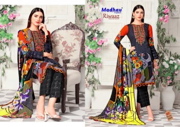 Madhav-Fashion-Riwaaz-Lawn-Cotton-pakistani-Dress-Material-catalog-4