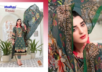 Madhav-Fashion-Riwaaz-Lawn-Cotton-pakistani-Dress-Material-catalog-5