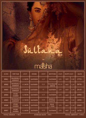 Maisha Sultana vol 3 Wedding Suits Wholesale Price