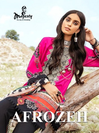 Majesty Afrozeh Jam Silk Cotton pakistani suits