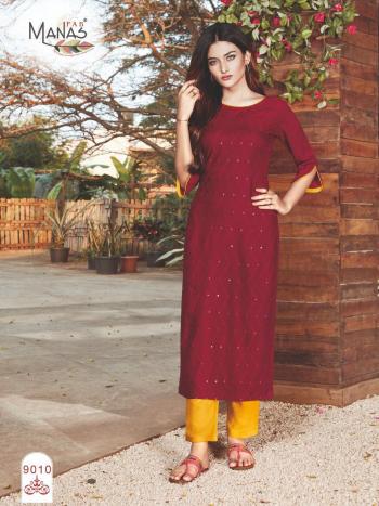 Manas Sequence Rayon daily wear kurtis catalog wholesaler