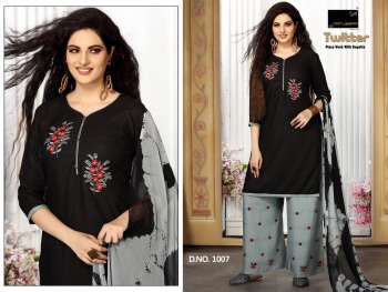 Manjeera Twitter Rayon kurtis with Palazzo and Dupatta wholesaler