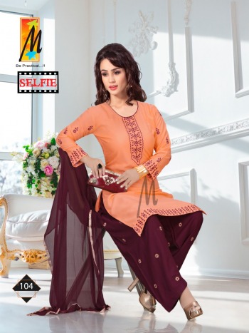 Master Selfie Rayon Kurtis with patiyala and Dupatta