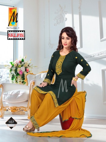 Master Selfie Rayon Kurtis with patiyala and Dupatta