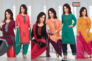 Master Selfie Rayon Kurtis with patiyala and Dupatta