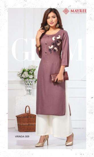 Mayree India Vrinda Rayon Kurtis with palazzo wholesaler