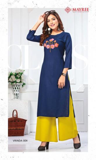 Mayree India Vrinda Rayon Kurtis with palazzo wholesaler