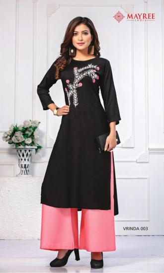 Mayree India Vrinda Rayon Kurtis with palazzo wholesaler