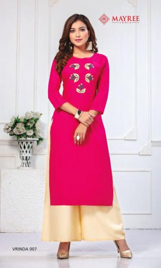 Mayree India Vrinda Rayon Kurtis with palazzo wholesaler