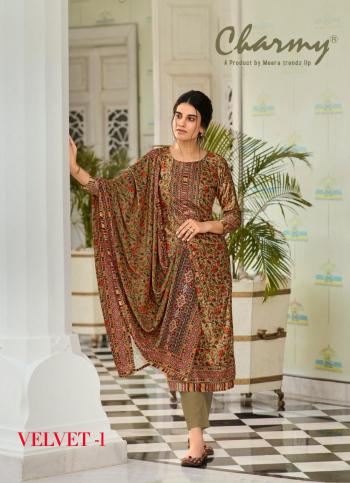 Meera trendz Charmy Velvet Digital print Salwar Kameez Wholesaler