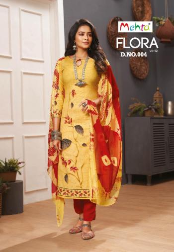 Mehta flora vol 62 Cotton Dress material wholesale Price