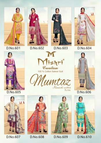 Mishri Mumtaz vol 6 Cotton Dress Material Catalog