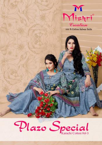 Mishri Plazo Special karachi Cotton vol 3 Dress Material