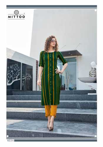 Mittoo Mohini nx Rayon kurtis with pant wholesale price