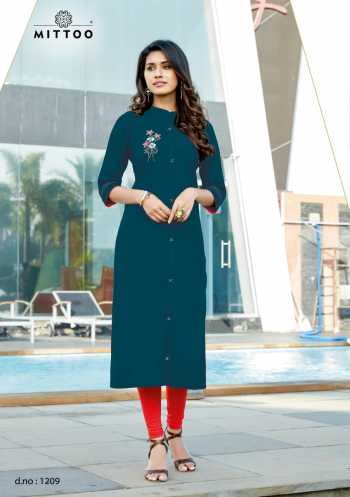 Mittoo Palak vol 23 Rayon daily wear kurtis wholesaler