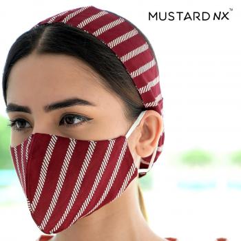 Mustard Nx Hair band, Rubber and a mask With Ear loops