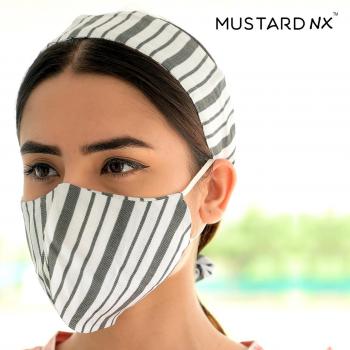 Mustard Nx Hair band, Rubber and a mask With Ear loops