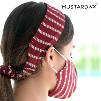 Mustard Nx Hair band, Rubber and a mask With Ear loops