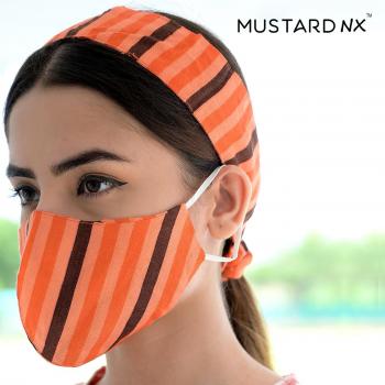 Mustard Nx Hair band, Rubber and a mask With Ear loops