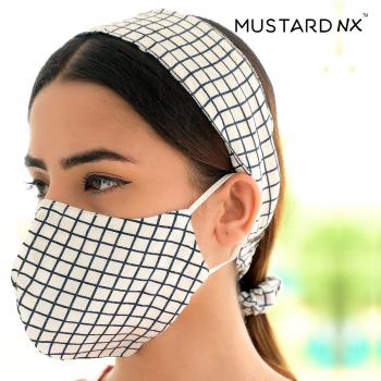 Mustard Nx Hair band, Rubber and a mask With Ear loops