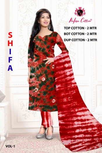 Nafisa Cotton Shifa Cotton Bandhej Dress Buy wholesale price