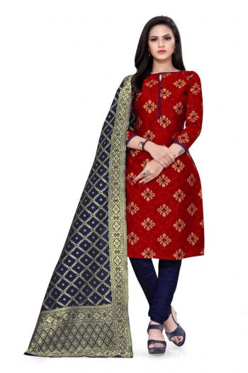 Non Catalog Banarasi Jacquard Dress material catalog wholesaler