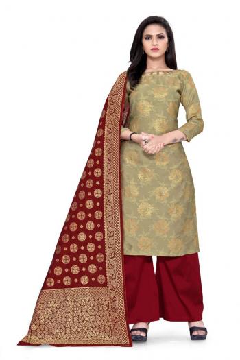 Non Catalog Banarasi Jacquard Dress material catalog wholesaler