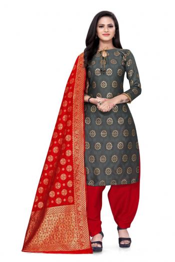 Non Catalog Banarasi Jacquard Dress material catalog wholesaler