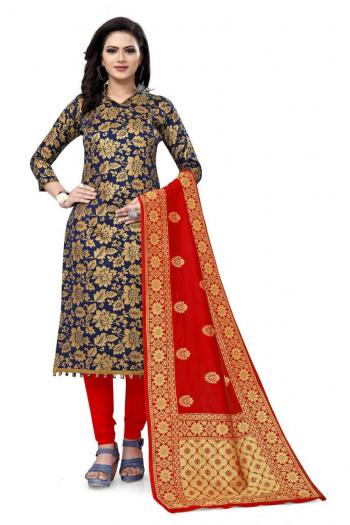 Non Catalog Banarasi Jacquard Dress material catalog wholesaler