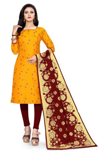 Non Catalog Banarasi Jacquard Dress material catalog wholesaler