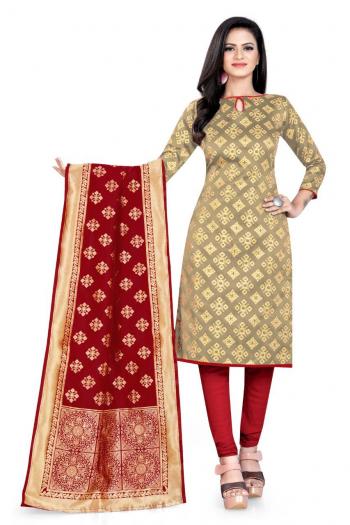 Non Catalog Banarasi Jacquard Dress material catalog wholesaler