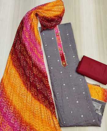 Non catalog Maslin cotton Ethnic Bandhej Suits wholesaler