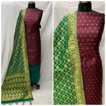 Banarasi Jacquard Dress Material wholesale Price