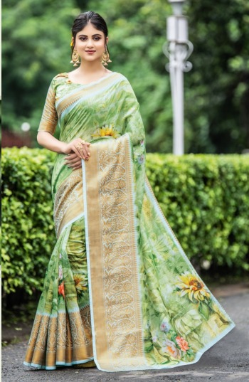 Organza Digital print Saree buy wholesale price