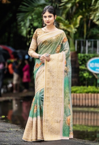 Organza Digital print Saree buy wholesale price