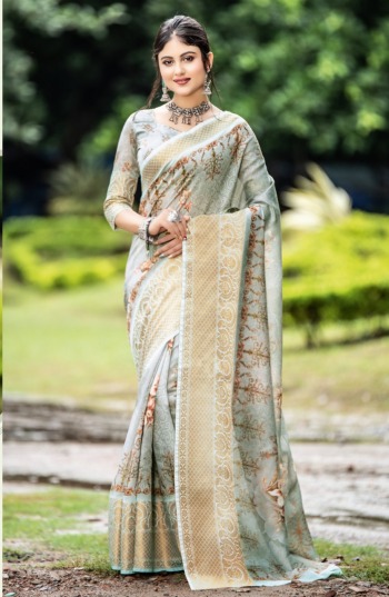 Organza Digital print Saree buy wholesale price