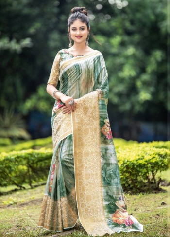 Organza Digital print Saree buy wholesale price