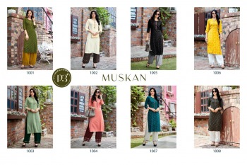 P3 Muskan Rayon Kurtis with palazzo catalog Wholesaler