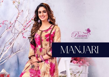 Paavi Manjari Rayon long party wear kurtis wholesaler