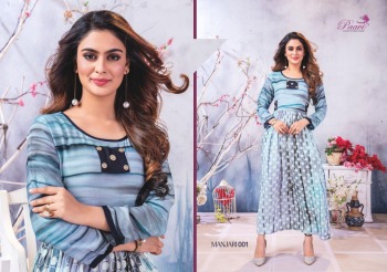 Paavi Manjari Rayon long party wear kurtis wholesaler