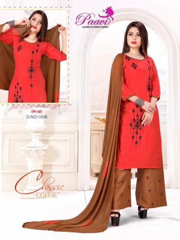 Paavi Paavni Rayon kurtis with palazzo and Dupatta