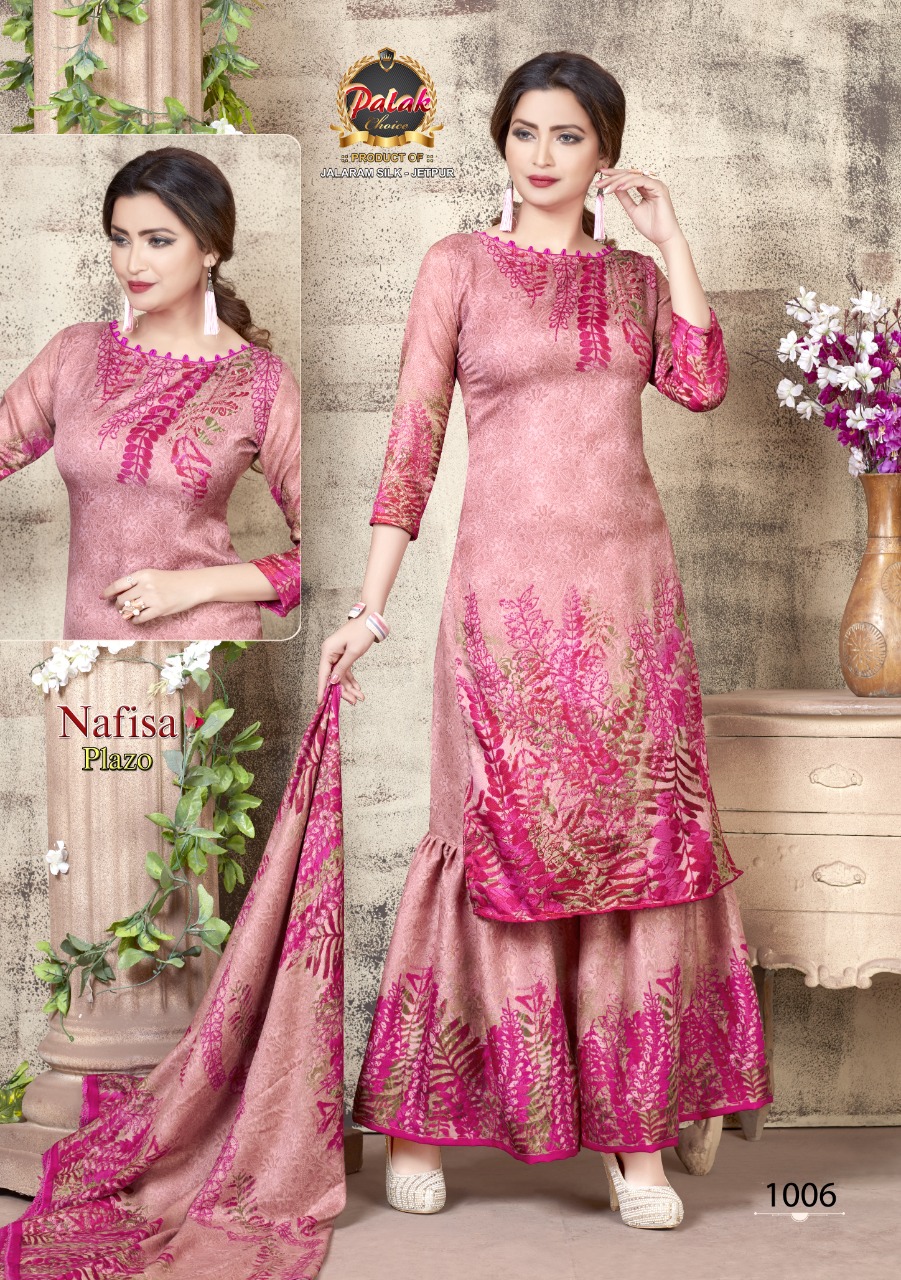 Catalog Fashion Mart » Palak Choice Nafiza Plazo Pure Cotton Dress ...