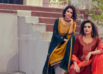 Panch ratna Mahira Jam Silk Salwar Kameez Wholesaler