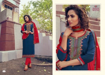 Panch ratna Mahira Jam Silk Salwar Kameez Wholesaler