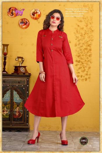 Pari Flora Cotton Satin kurtis wholesaler