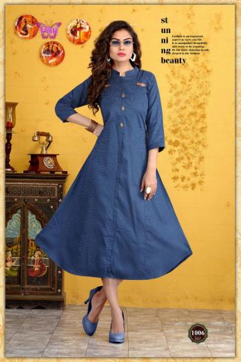 Pari Flora Cotton Satin kurtis wholesaler