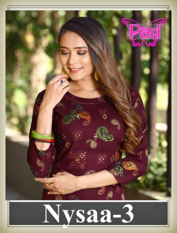 Pari Nysaa vol 3 Rayon daily wear kurtis wholesaler